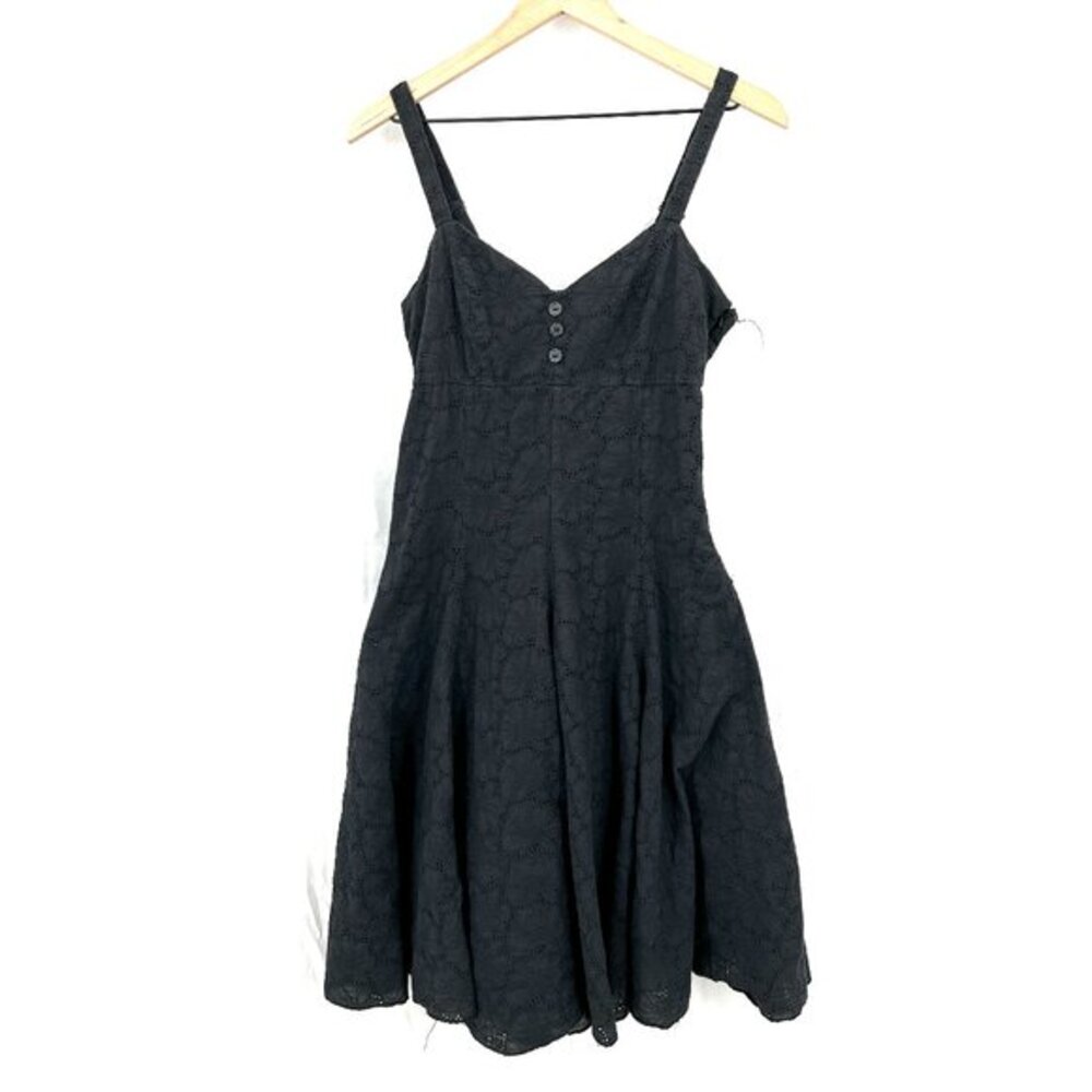 Vasna Desire eyelet lace fit & flare boho‎ hippie 100% cotton floral dress L